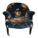 Fauteuil Crapaud “Flower-Blue”